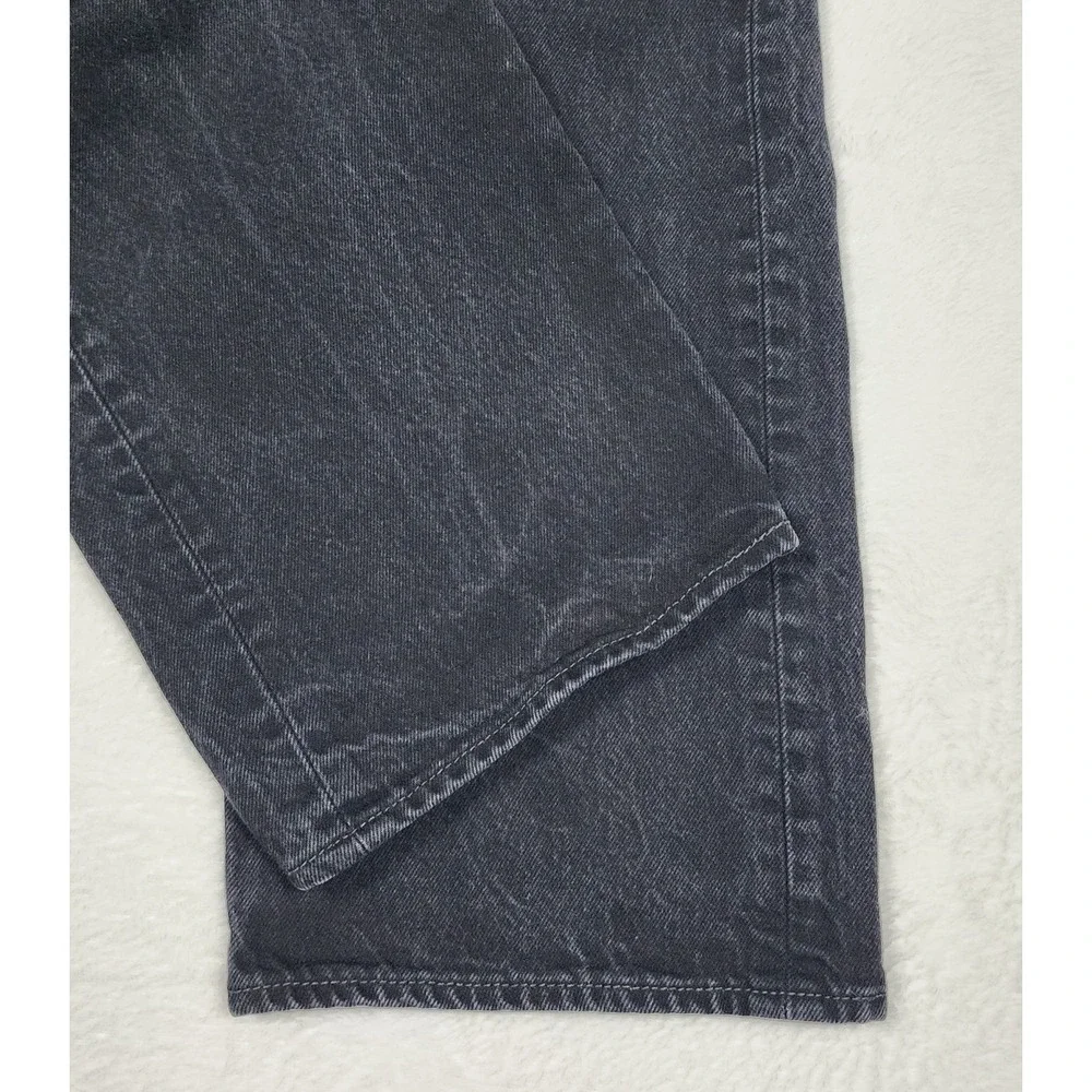 Levis 505 Jeans Mens Size 40x30 Black Regular Fit Straight Pants Button Fly